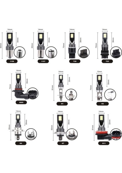 H8 Stili 6000K Soğuk Beyaz Aslent H11 H8 LED Araba Sis Ampulleri H9 Hb H7 H4 10W 2000LK Beyaz 3000K Sarı 8000K Mavi Oto Sis Lambası (Yurt Dışından) indirimleri
