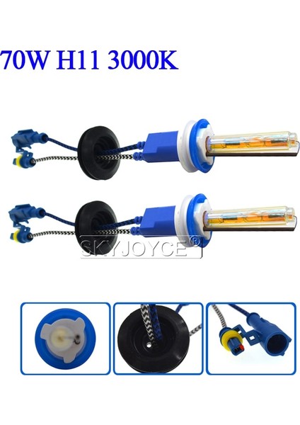 6000K Tarzı 1 Çift 70W Hıd Ampul Skyjoyce Dlt F7 Hızlı Parlak Balast Xenon 70W Hıd Kiti 4300K ​​6000K H7 H1 H11 Hb3 Hb4 D2H Xenon 70W Hıd Ampul 12V Araba Far Kiti (Yurt Dışından)