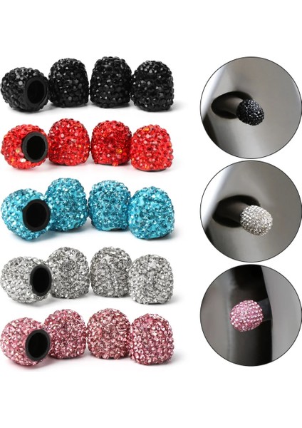 Stil 1-Beyaz Stil Rystal Araba Lastik Valf Kapakları Elmas G Toz Geçirmez Tekerlek Valf Kapağı Araç Bling Araba Charms Dekor Oto Aksesuarları (Yurt Dışından) fiyatları