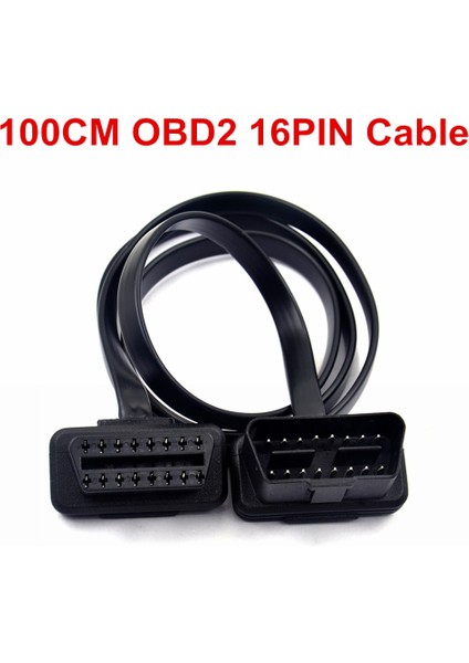100CM Kablo Stili Çift Dişi Y Bölücü Dirsek Obd 2 Genişletici Odb Obd2 Kablosu Erkek - Dişi Düz Erişte Obd2 Uzatma Kablosu (Yurt Dışından)
