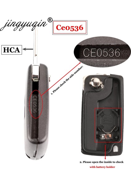 2b Hca CE0536 Stili Jingyuq Düğmeler Araba Anahtarı Durumda Peugeot Için Citroe Flip Araba Anahtarı Kabuk (Yurt Dışından) indirimleri