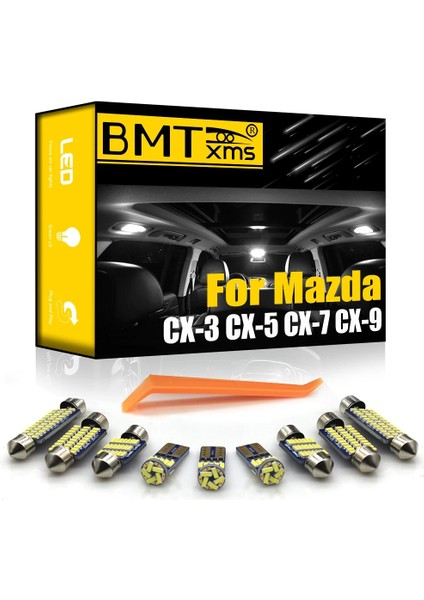 Cx-5 11 Adet Tarzı Kristal Mavi Bmtxms Canbus Mazda Cx-3 Cx-5 Cx-7 Cx-9 Cx3 Cx5 Cx7 Cx9 Araç LED Iç Dome Harita Işığı Plaka Işık Aksesuarları (Yurt Dışından) indirimleri