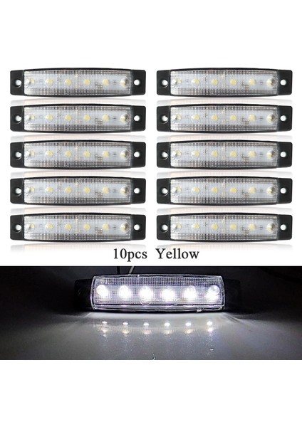 Beyaz Kamyon Römorku Yan Işaret Göstergeleri Işık Araba Sinyali Fren Arka Uyarı Arka Lambaları LED 12V 24V Oto Lambası (Yurt Dışından)