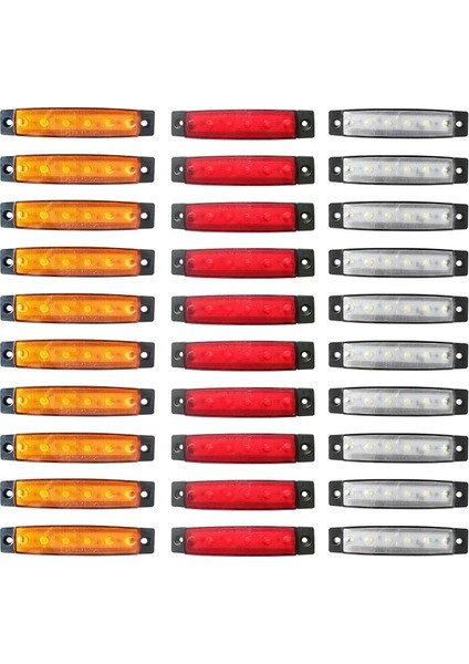 Beyaz Kamyon Römorku Yan Işaret Göstergeleri Işık Araba Sinyali Fren Arka Uyarı Arka Lambaları LED 12V 24V Oto Lambası (Yurt Dışından) indirimleri