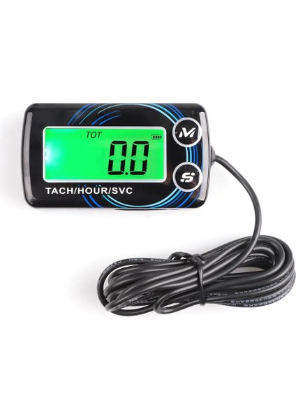 1 Adet Tarzı Motosiklet Tach Saat Ölçer Svc LCD Dijital Takometre Motor Sıfırlanabilir Bakım Uyarısı Rpm Sayacı Testereler Tekneler Atv (Yurt Dışından)