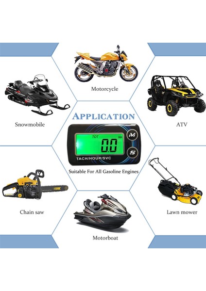 1 Adet Tarzı Motosiklet Tach Saat Ölçer Svc LCD Dijital Takometre Motor Sıfırlanabilir Bakım Uyarısı Rpm Sayacı Testereler Tekneler Atv (Yurt Dışından)