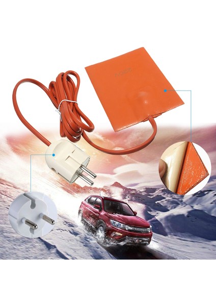 Whdz Araba Motor Yağı Karteri Karter Tankı Isıtıcı Ped 250W Silikon Yağ Isıtma Pedi Motor Yağı Tankı Ab Tak ile Aşınma Korumak (Yurt Dışından)