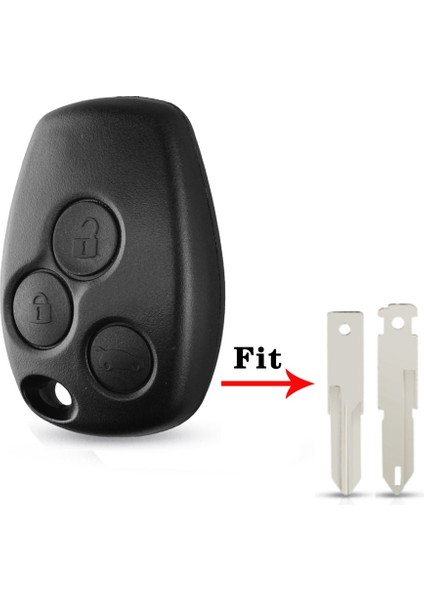 2. Model Keyyou Bıçak Olmadan Uzaktan Anahtar Kabuk Renault Logan Sandero Clio Fluence Vivaro Master Trafik 3 Düğmeler Araba Alarmı Anahtar Kutu (Yurt Dışından)