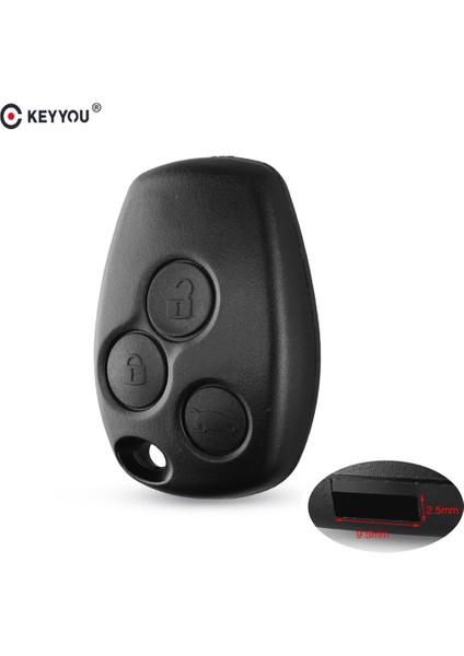 2. Model Keyyou Bıçak Olmadan Uzaktan Anahtar Kabuk Renault Logan Sandero Clio Fluence Vivaro Master Trafik 3 Düğmeler Araba Alarmı Anahtar Kutu (Yurt Dışından)