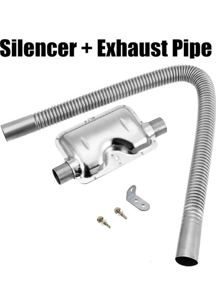 60CMXSILENCER Stili Dizel Park Isıtıcısı Egzoz Susturucu Susturucu + Hava Filtresi + Webasto Eberspache Için Hava Dizel Isıtıcı Için 2 Boru (Yurt Dışından)