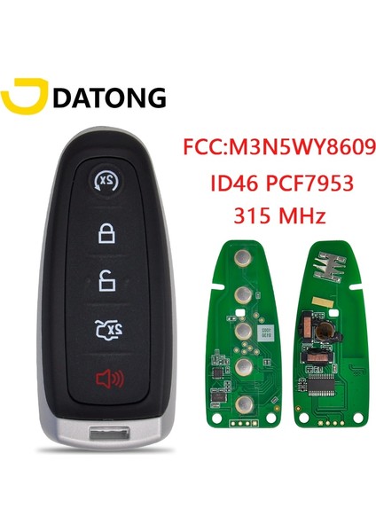 FO31 Bıçak Stili 315 Mhz Datong Dünya Araba Uzaktan Anahtar Ford Explorer Kenar Flex C-Max Toros ID46 PCFN5WYHZ Akıllı Kontrol Anahtarı Değiştirin (Yurt Dışından)