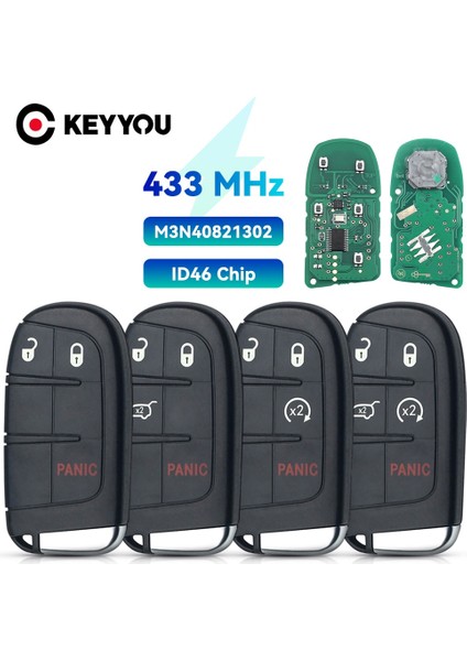 Model 1 Stili Jeep Için Keyyou Yedek 5 Düğmeler Akıllı Uzaktan Anahtar M3N Fob Jeep Grand Cherokee Için 433MHZ (Yurt Dışından)