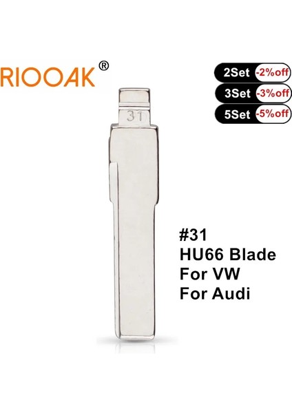 10 Parça Kd #31 Haa HU66 Bıçak Uzaktan Katlanır Flip Boş Yedek Araba Anahtarı Vw Passat Bora Skoda Seat Audi A6 A4 Q3 Tt (Yurt Dışından)