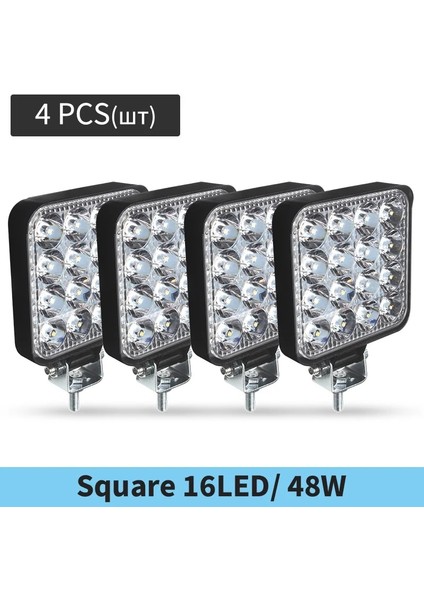 48W 4 Adet Tarzı Xınfok Kamyon Işıkları 24 V 12 Volt Evrensel 42W Md 6500K Fso Flaş Işığı Otomatik 4WD 4x4 Far Lambası Için (Yurt Dışından)