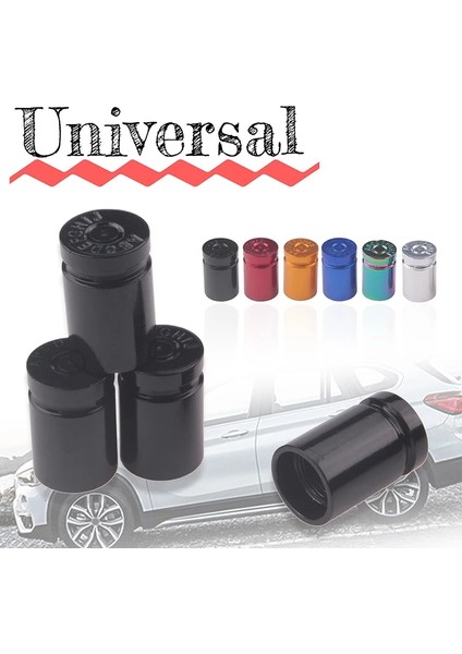 Tip 3 Kaplama Stili 4psc Mermi Kabuğu Evrensel Araba Tekerlek Lastik Vana Kapakları, Lastik Jant Kök Kapakları, Alüminyum Alaşımlı Araba Şekillendirici Parçaları Aksesuarları (Yurt Dışından)