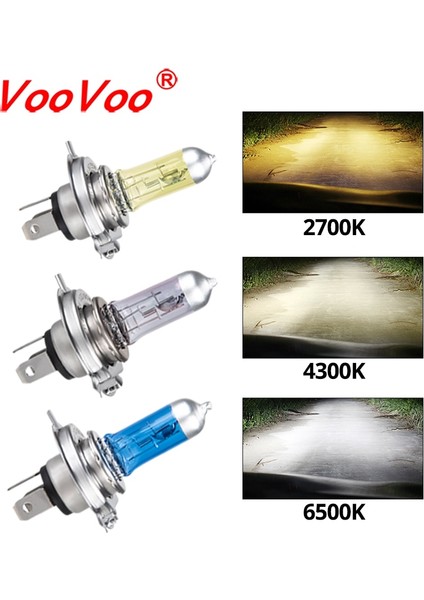 H7 Stili 1 Adet 6500K Voovoo Araba Işık H4 H7 Oto Halojen Lambalar Ampul Sis Farları 100W 2700K 4300K ​​6000K 12V Motercycle Araba Halojen Ampul Ampul Voiture (Yurt Dışından) fiyatları