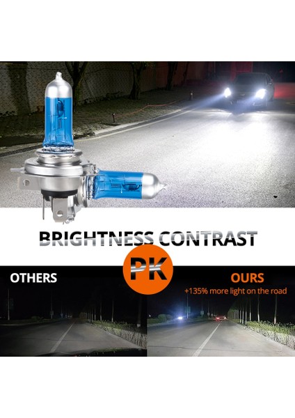 H7 Stili 1 Adet 6500K Voovoo Araba Işık H4 H7 Oto Halojen Lambalar Ampul Sis Farları 100W 2700K 4300K ​​6000K 12V Motercycle Araba Halojen Ampul Ampul Voiture (Yurt Dışından) indirimleri