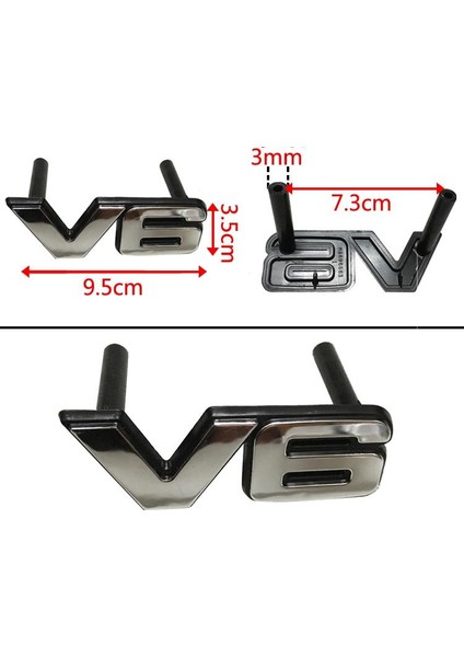 Altın Çamurluk Stili 1 Parça V6 Rozeti Pajero Bonnet Sticker Montero Için Vücut Logosu Shogun V33 V32 V31 Lisans Harfleri Grille Logo Için Io (Yurt Dışından) modelleri