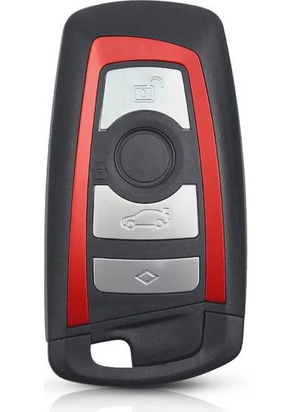 4 Düğme Kırmızı Stil Keyyou Anahtar Kutu Kapağı Değiştirme Bmw Cas4 F Serisi E90 E92 E93 X5 F10 F20 F30 F Düğme Kabuk (Yurt Dışından)