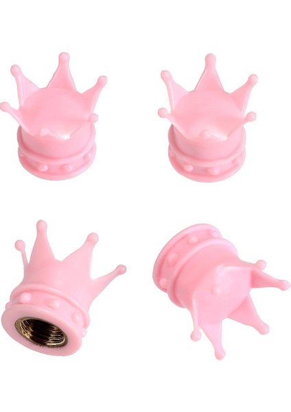 Pembe Tarzı Et Evrensel Taç Tarzı Araba Lastiği Hava Valfi Gövde Kapağı Otomobiller Tekerlek Lastik Kök Hava Valfi Toz Kapakları Araba Tekerleklerindeki Kapaklar (Yurt Dışından)