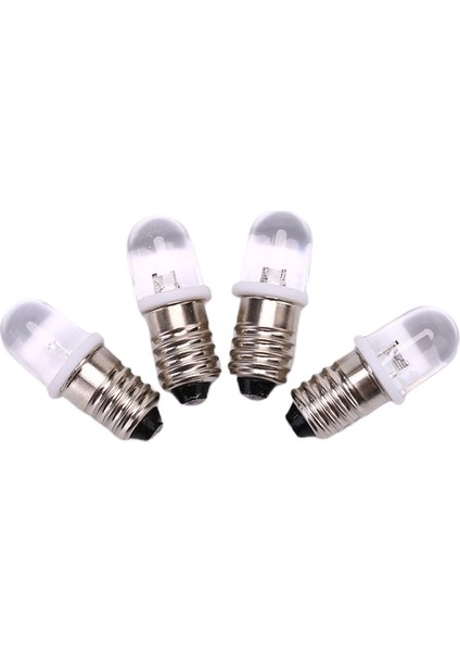 Beyaz DC3V 5 Adet E10 LED Ampul E10 Dc 3V 4.5V Enstrüman Ampul E10 Gösterge Ampul Eski Moda El Feneri Ampul 0.2W (Yurt Dışından)