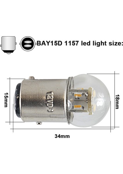 Sıcak Beyaz 36V Tarzı BAY15D 1157 LED Işık Ba BAY15D BA15D Anbus P21W PY21W Araba Kuyruk Ampul Fren Lambaları 6V 12V 24V 36V 48V Dyl Oto Sinyal Lambası (Yurt Dışından)