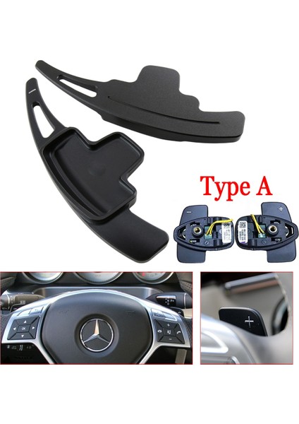 Siyah Stil Yazın Mercedes Benz Amg ALA45 Gle Gla Cls Gls W205 W213 Eqc Araba Direksiyon Paddle Shift Uzatma Shifter Dsg Çıkartmalar (Yurt Dışından)