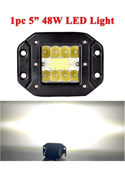 1 Adet 48W Tarzı Crek 5 "12V 24V LED Podlar Gömme Montaj Çalışma Işığı Araba Suv Atv Kamyon 4x4 4WD Jeep Pikap Hummer Toyota Ford Off Road Volvo Van (Yurt Dışından)