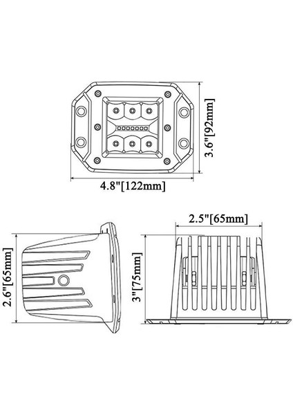 1 Adet 48W Tarzı Crek 5 "12V 24V LED Podlar Gömme Montaj Çalışma Işığı Araba Suv Atv Kamyon 4x4 4WD Jeep Pikap Hummer Toyota Ford Off Road Volvo Van (Yurt Dışından) modelleri