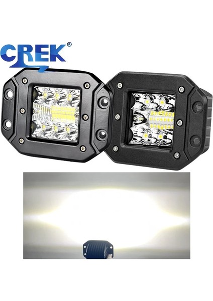 1 Adet 48W Tarzı Crek 5 "12V 24V LED Podlar Gömme Montaj Çalışma Işığı Araba Suv Atv Kamyon 4x4 4WD Jeep Pikap Hummer Toyota Ford Off Road Volvo Van (Yurt Dışından) fırsatları