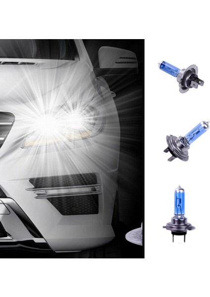 4x H4 6000K 12V 100W Adet H7 100W 6000K Xenon Halojen Far Ampülleri Ultra-Beyaz Açık Mavi Kabarcıklar Araba Halojen Lamba Araba Far Ampulü (Yurt Dışından)