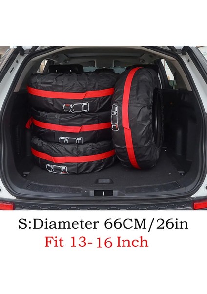 4 Adet Kırmızı 13-16 Inç Tarzı 1 Adet Ar Yedek Lastik Kılıfı Polyester Oto Tekerlek Lastik Saklama Torbaları Araç Lastik Aksesuarları Toz Geçirmez Koruyucu Şekillendirici (Yurt Dışından)