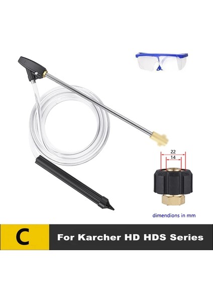 M22-KADIN-C Stili Kum Tabancası Karcher K2 K3 K4 K5 K7LAVORHUTERNILFISKMICHELINPARKSIDE Druk Yıkayıcı Kumlama Makinesiyıkayıcı Başlığı (Yurt Dışından)