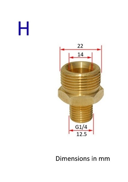 H Tarzı Metal Adaptör Köpük Memesi Köpük Jeneratörü Köpük Tabancası Yüksek Basınçlı Yıkama Sabunu Nilfisk Karcher Huter Elitech Lavor Için Köpürtücü (Yurt Dışından)