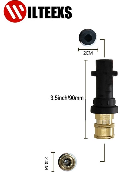 L M22 Stili Yüksek Basınçlı Hortum Nozulu Basınçlı Yıkayıcı Hızlı Bağlantı "püskürtme Tabancası Çubuğuna Lance Bayonet Adaptörü" Hızlı Bağlantı Kesme (Yurt Dışından)