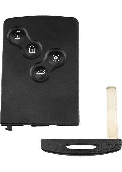 Model 1 Anahtarsız Çalıştırma Stili Keyyou Orijinal Anahtar Kabuk 4 Düğmeler Renault Laguna Koleos Megane Fob Uzaktan Akıllı Kart Anahtar Kutu ile Ekleme Küçük Anahtar Bıçak (Yurt Dışından)