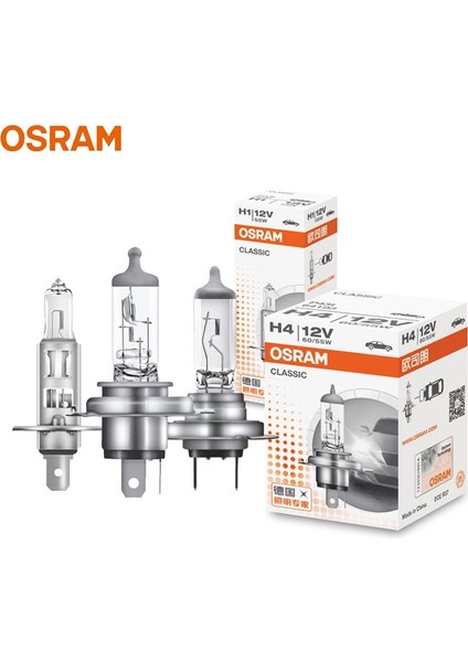H4 12V 100-90W Osram H1 H4 H3 H7 12V Standart Lamba Beyaz Işık Orijinal Far Oto Sis Lambası 55W Hb2 Araba Halojen Ampul Oem Si (1 Adet) (Yurt Dışından)