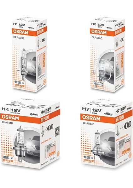 H4 12V 100-90W Osram H1 H4 H3 H7 12V Standart Lamba Beyaz Işık Orijinal Far Oto Sis Lambası 55W Hb2 Araba Halojen Ampul Oem Si (1 Adet) (Yurt Dışından)