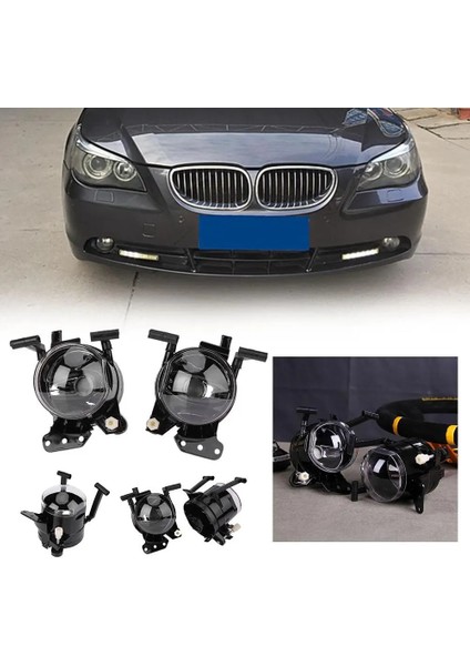 Xiyu Shop Siyah Stil 1 Çift Ön Tampon Sis Lambası Değiştirme Sis Abajur Parçası Bmw 5 Serisi E60 Için Abs Araba Dış Abajur (Yurt Dışından)