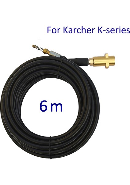 6m Tarzı Eters Kanalizasyon Drenaj Suyu Temizleme Hortumu Kanalizasyon Borusu Temizleyici Jet Kiti Için Karcher K2 K3 K4 K5 K6 K7 Yüksek Basınçlı Yıkayıcı (Yurt Dışından)