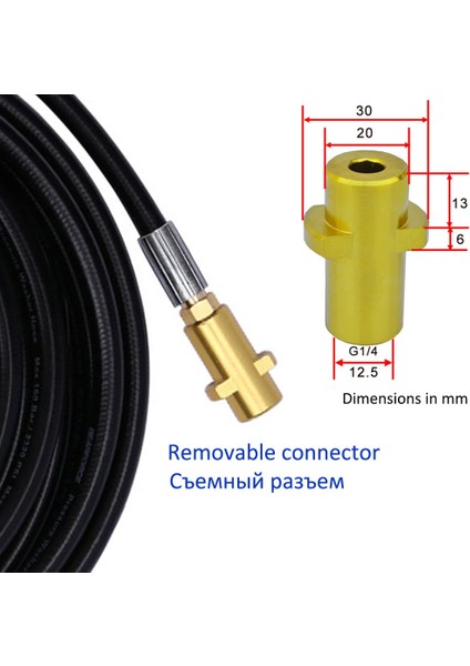 6m Tarzı Eters Kanalizasyon Drenaj Suyu Temizleme Hortumu Kanalizasyon Borusu Temizleyici Jet Kiti Için Karcher K2 K3 K4 K5 K6 K7 Yüksek Basınçlı Yıkayıcı (Yurt Dışından) modelleri