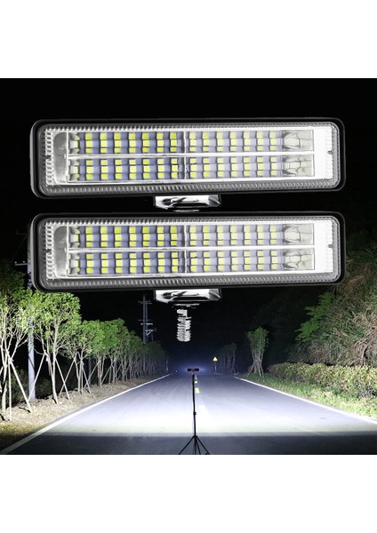 2 Adet Stil Araba Işık Montajı LED Sis Farları Off Road 4x4 84W Spot Işın Kamyonlar Için LED Işık Çubuğu Atv Suv Drl LED Spot Işığı Çalışma Işığı Çubuğu (Yurt Dışından) fiyatları