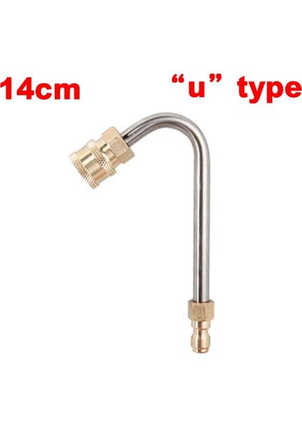 14CM U Tipi Stil Quick Release Yüksek Basınçlı Yıkayıcılar Metal Jet Lance Oluk Temizleme Değeri, Hızlı Nozul Ucu ile Yıkama Nozulu Araba Yıkayıcı (Yurt Dışından)