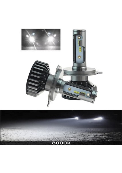 H8 Stili 8000K Lm 4500K 6000K 8000K 3000K Hb3 Hb H3 H1 H8 H7 H4 H11 H Turbo Canbus LED Araba Far Çift Renkli Çip (Yurt Dışından)