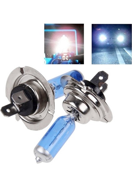 2 Adet Hk Xenon Gazlı Halojen Far Beyaz Işık Lamba Ampulleri 55W 12V (Yurt Dışından)