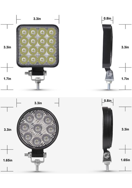 1 Adet 48W Çalışma Lambası Stili Anmıngpu Mini Offroad LED Bar 12V 24V Kare LED Çalışma Işığı Araba Truct Boat Için Atv 4x4 Traktör 42W 48W Spot LED Işık Çubuğu (Yurt Dışından)