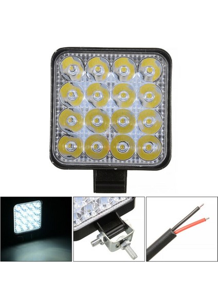 1 Adet 48W Çalışma Lambası Stili Anmıngpu Mini Offroad LED Bar 12V 24V Kare LED Çalışma Işığı Araba Truct Boat Için Atv 4x4 Traktör 42W 48W Spot LED Işık Çubuğu (Yurt Dışından)