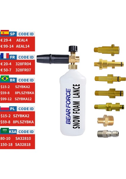 Karcher K Stili Için Yüksek Basınçlı Sabun Köpürtücü Kar Köpüğü Lance Köpük Topu Köpük Tabancası Nozulu Araba Temiz Köpük Yıkama Köpük Jeneratörü Karcher Araba Yıkayıcı Için (Yurt Dışından) fiyatları