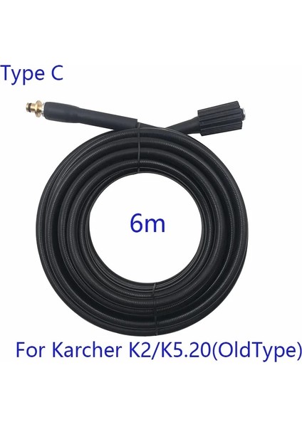 C Tipi 6m Stili Yüksek Basınçlı Yıkama Hortumu Boru Kablosu Araba Yıkama Suyu Temizleme Uzatma Hortumu Tabancası Hızlı Bağlantı Için Karcher K5 K2 K3 K4 K7 (Yurt Dışından)