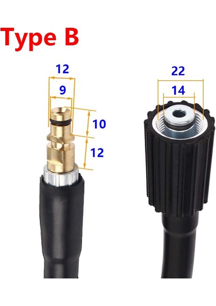 C Tipi 6m Stili Yüksek Basınçlı Yıkama Hortumu Boru Kablosu Araba Yıkama Suyu Temizleme Uzatma Hortumu Tabancası Hızlı Bağlantı Için Karcher K5 K2 K3 K4 K7 (Yurt Dışından)
